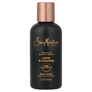 SheaMoisture, успокаивающий и очищающий гель для душа, африканское черное мыло, 89 мл (3 жидк. унции)