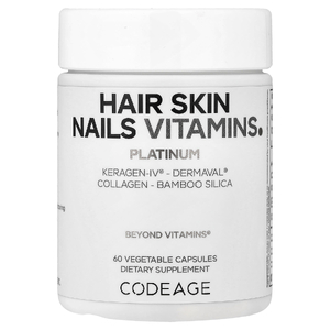 Codeage, витамины для волос, кожи и ногтей, Platinum, 60 растительных капсул