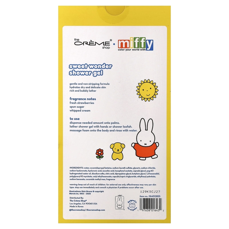 The Creme Shop, Miffy, увлажняющий гель для душа, Sweet Wonder, 340 мл (11,4 жидк. унции)