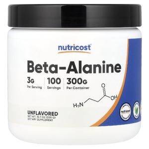 Nutricost, бета-аланин, без добавок, 300 г (10,7 унции)
