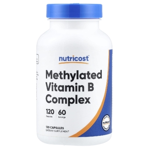 Nutricost, комплекс метилированных витаминов группы B, 120 капсул