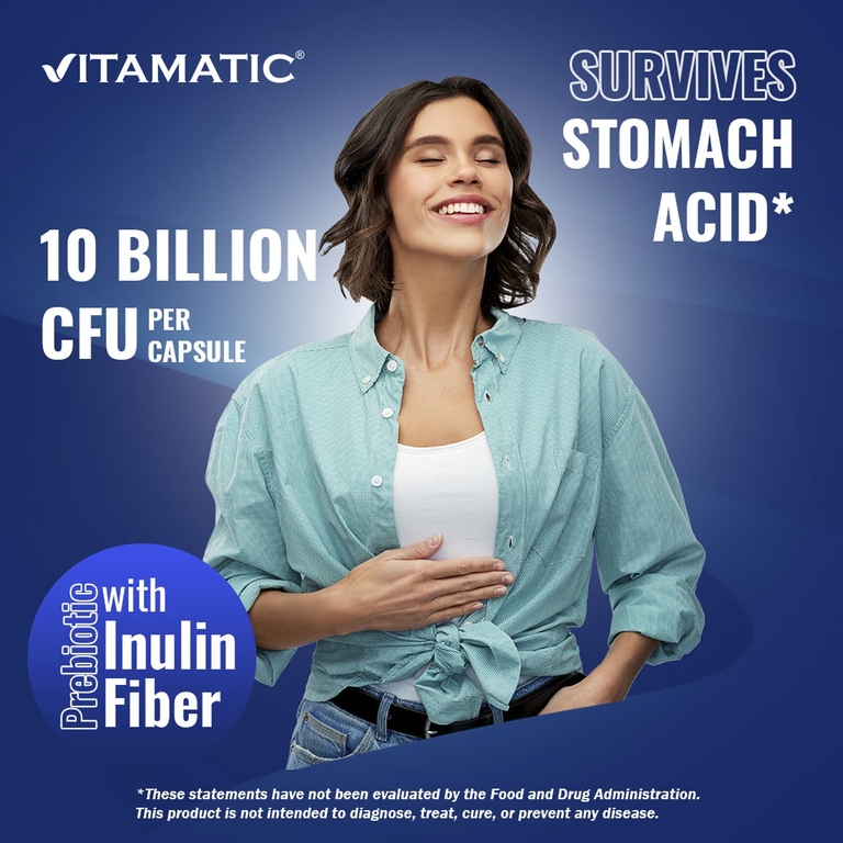 Vitamatic, бифидобактерии бифидум (Bifidobacterium bifidum), 60 капсул DRcaps® из гипромеллозы