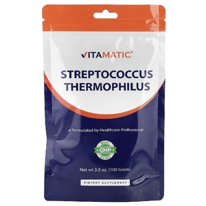 Vitamatic, термофильный стрептококк (Streptococcus thermophilus), 100 г (3,5 унции)