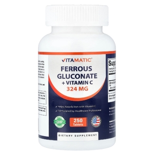 Vitamatic, глюконат железа с витамином C, 250 таблеток