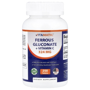 Vitamatic, глюконат железа с витамином C, 250 таблеток