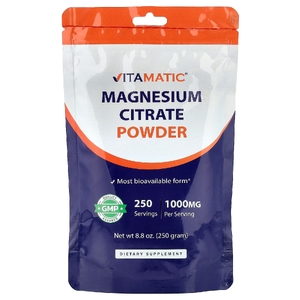 Vitamatic, цитрат магния в порошке, 250 г (8,8 унции)