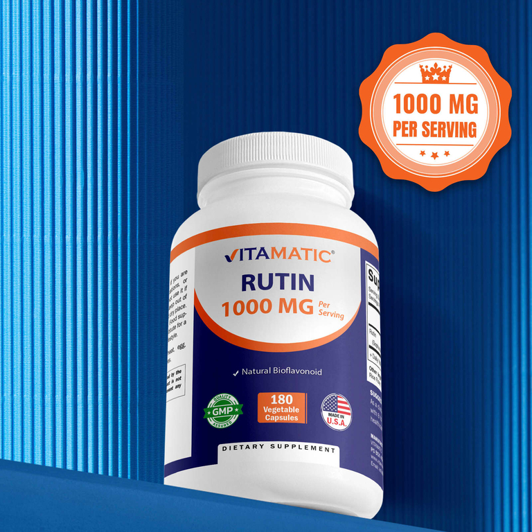 Vitamatic, рутин, 180 растительных капсул (500 мг в 1 капсуле)