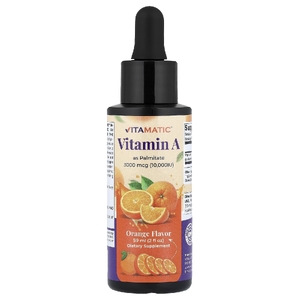 Vitamatic, витамин A в виде пальмитата, апельсин, 59 мл (2 жидк. унции)