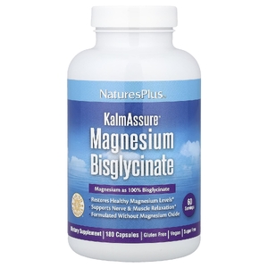 NaturesPlus, KalmAssure®, бисглицинат магния, 180 капсул (70 мг в 1 капсуле)