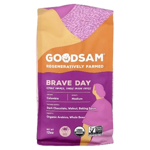 GoodSam, Brave Day, кофе одного происхождения, цельные зерна, средняя обжарка, 12 унций (Товар снят с продажи) 