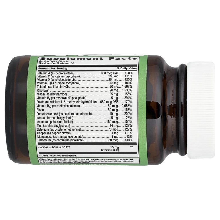 Metagenics, UltraFlora®, пробиотик и мультивитамины, 30 капсул