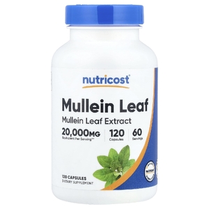 Nutricost, листья коровяка, 120 капсул (500 мг в 1 капсуле)