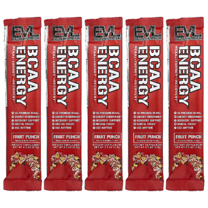 EVLution Nutrition, BCAA Energy®, фруктовый пунш, 5 пакетиков по 9,9 г (0,3 унции)