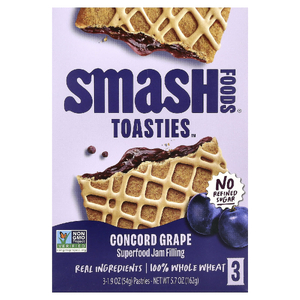Smash Foods, Toasties™, виноград сорта «конкорд», 3 шт. по 54 г (1,9 унции) (Товар снят с продажи) 