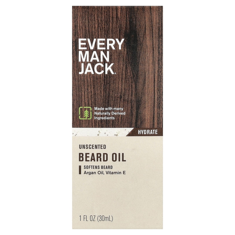 Every Man Jack, масло для бороды, без запаха, 30 мл (1 жидк. унция)