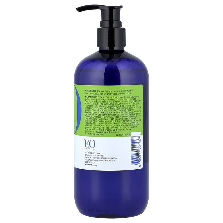 EO Products, гель для душа, вдохновляющий жасмин и вербена, 473 мл (16 жидк. унций)