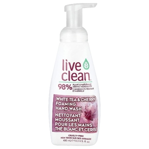 Live Clean, пенящееся мыло для рук, белый чай и вишня, 400 мл (13,5 жидк. унции)