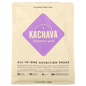 KaChava, универсальный питательный коктейль, кокос и асаи, 434 г (15,31 унции)