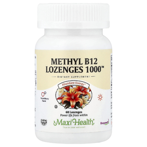 Maxi Health, Methyl B12, пастилки 1000™, натуральные ягоды, 60 пастилок (1000 мкг в 1 пастилке)