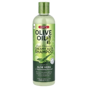 ORS, Olive Oil™, глубоко очищающий крем-шампунь с алоэ и алоэ, 370 мл (12,5 жидк. унции)