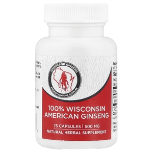Dairyland Ginseng, 100% женьшень висконсинский американский, 500 мг, 75 капсул