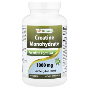 Best Naturals, моногидрат креатина, 1000 мг, 240 таблеток