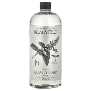 Koala Eco, натуральное средство для мытья стекол, запасной блок, с эфирным маслом австралийской перечной мяты, 1 л (33,8 жидк. унции)