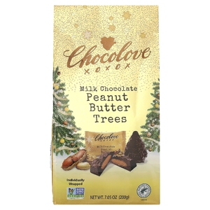 Chocolove, молочный шоколад с деревьями и арахисовой пастой, 200 г (7,05 унции) (Товар снят с продажи) 