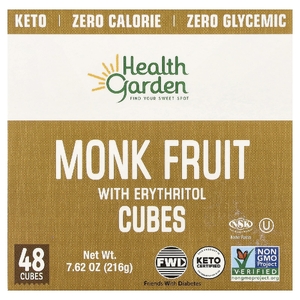 Health Garden, архат с кубиками эритритола, 48 кубиков, 216 г (7,62 унции)