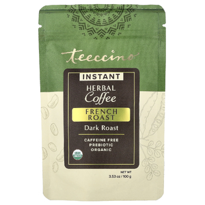 Teeccino, растворимый травяной кофе, французская обжарка, темный, без кофеина, 100 г (3,53 унции)