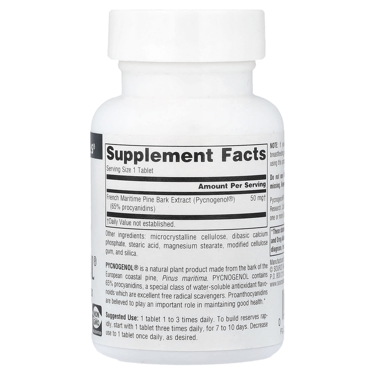 Source Naturals, Pycnogenol®, 50 мг, 60 таблеток
