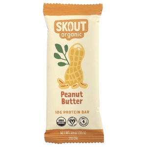 Skout Organic, протеиновый батончик, арахисовая паста, 55 г (1,9 унции) (Товар снят с продажи) 