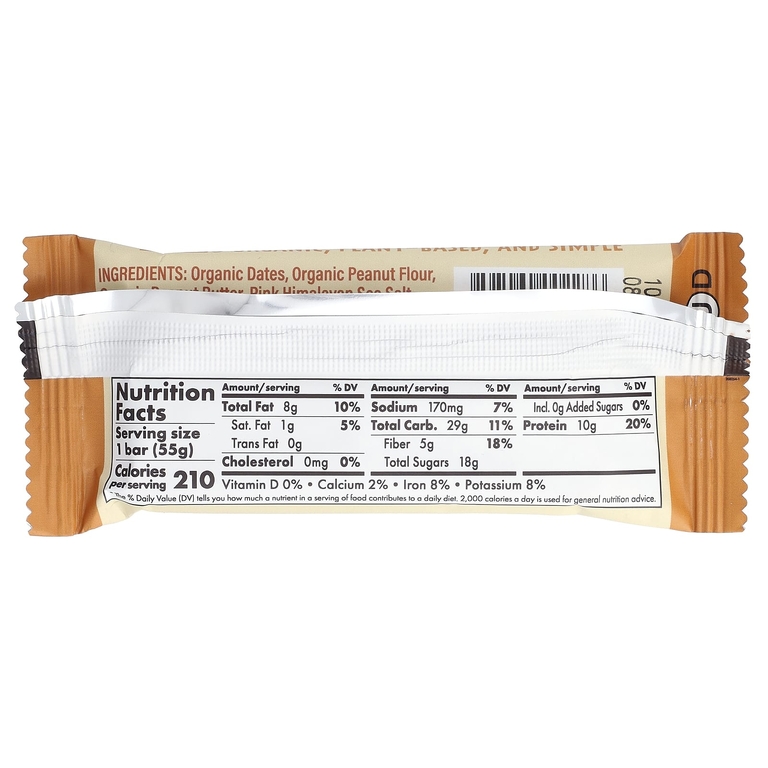 Skout Organic, протеиновый батончик, арахисовая паста, 55 г (1,9 унции) (Товар снят с продажи) 