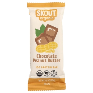 Skout Organic, протеиновый батончик, шоколад и арахисовая паста, 55 г (1,9 унции) (Товар снят с продажи) 