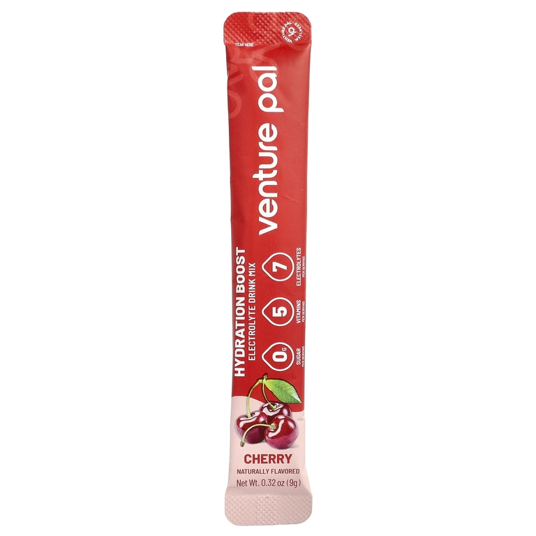Venture Pal, Hydration Boost, смесь для приготовления электролитического напитка, вишня, 16 стиков по 9 г (0,32 унции)