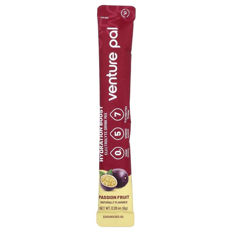 Venture Pal, Hydration Boost, смесь для приготовления маракуйи с электролитами, 16 стик-пакетиков, 8 г