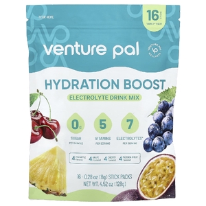 Venture Pal, Hydration Boost, смесь для приготовления электролитического напитка, ассорти вкусов, 16 пакетиков по 9 г (0,32 унции)