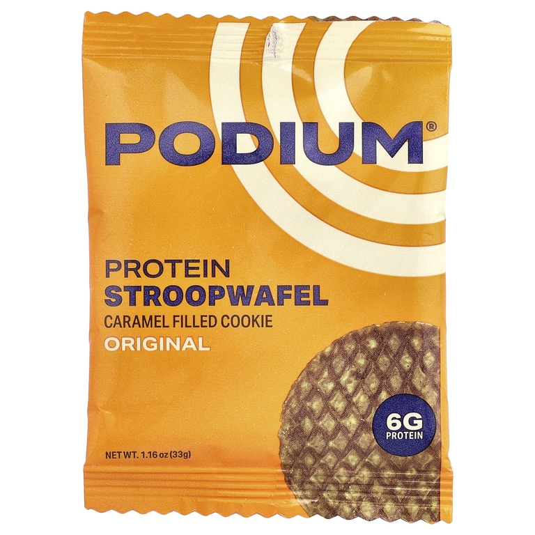 Podium Nutrition, протеиновая штучная вафля, оригинальная, 8 вафель по 33 г (1,16 унции)