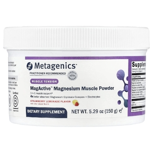 Metagenics, MagActive™, магниевый порошок для мышц, со вкусом клубничного лимонада, 150 г (5,29 унции)