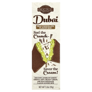 Original Natural Sweets, дубайский молочный шоколад, 91 г (3,2 унции)