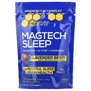 Natural Stacks, MagTech® Sleep, ягоды лаванды, 14 стик-пакетов по 7,8 г (0,28 унции)