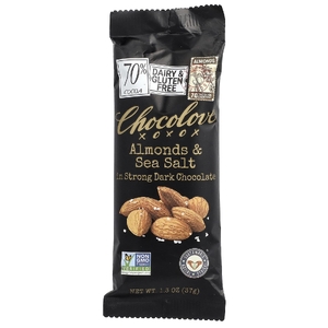 Chocolove, миндаль и морская соль в горьком темном шоколаде, 70% какао, 37 г (1,3 унции)
