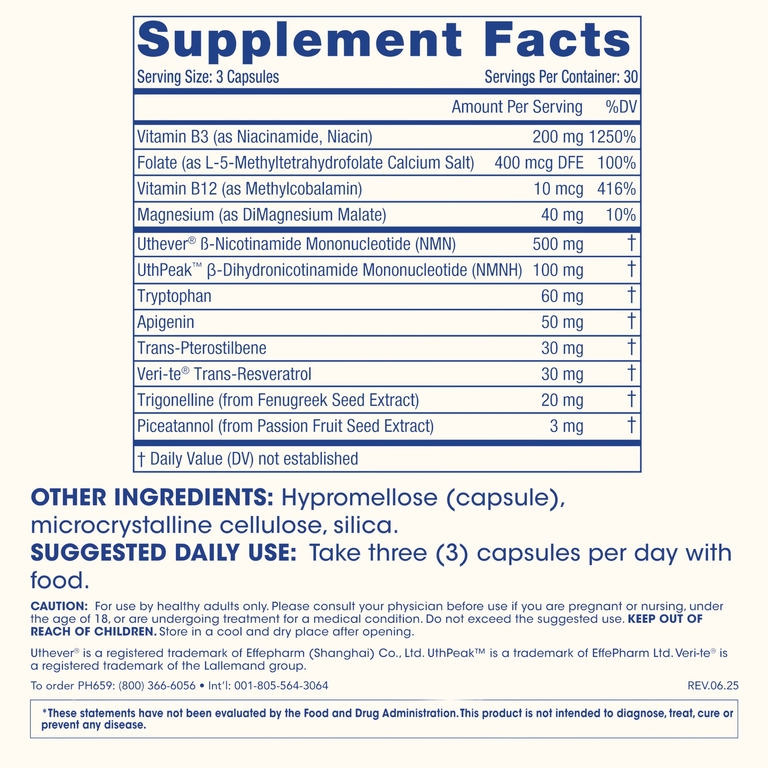 ProHealth Longevity, NAD Triple Boost™ с NMN, 90 капсул