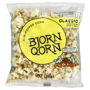 BjornQorn, кукуруза, обжаренная на солнце, классическая, 28 г (1 унция)
