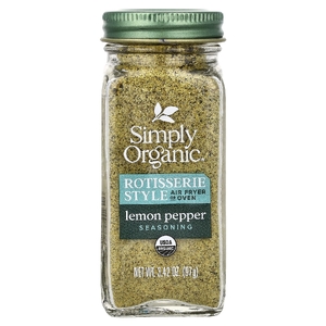 Simply Organic, приправа для гриля, лимон и перец, 97 г (3,42 унции)