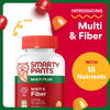 SmartyPants, Multi Plus, мультивитамины с клетчаткой, клубника, апельсин и лимон, 90 жевательных таблеток