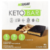 No Sugar Company, Keto Bar™, шоколад и арахисовая паста, 12 батончиков по 40 г