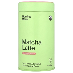 Morning Made, латте с матча, клубничная смесь, 240 г (8,46 унции)