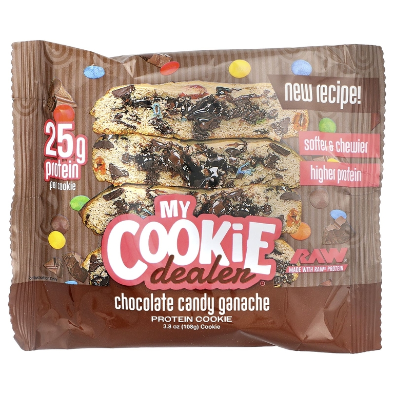 My Cookie Dealer Protein, протеиновое печенье, со вкусом шоколадного ганаша, 12 шт. по 108 г (3,8 унции)