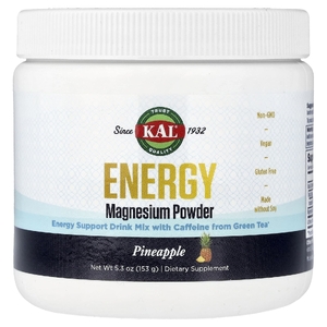 KAL, Energy, магний в порошке, со вкусом ананаса, 153 г (5,3 унции)
